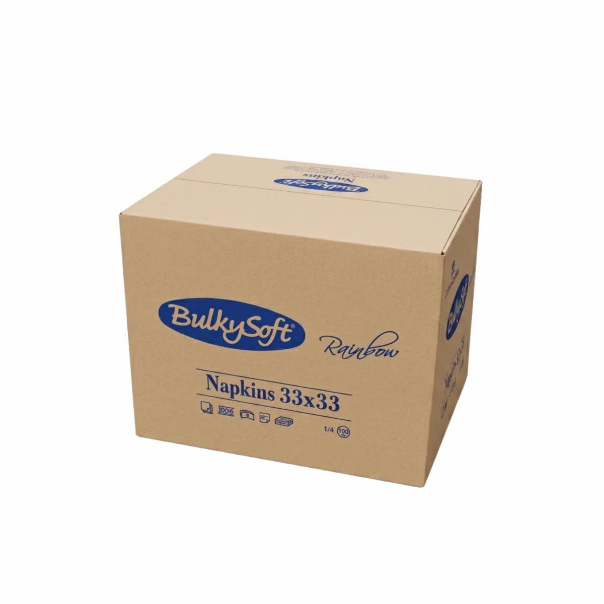 BulkySoft Yellow 2ply 4-Fold Napkins 33cm x 33cm | 2000 Pack | Free Delivery Ireland