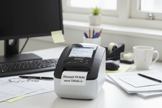 Brother Label Printer in Office - Printing Discount Till Rolls Label