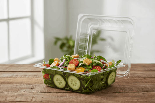 Square container fresh salad