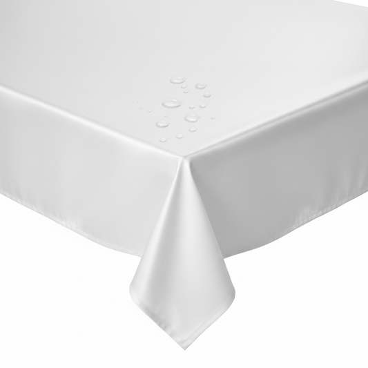White Silk Table Slipcover