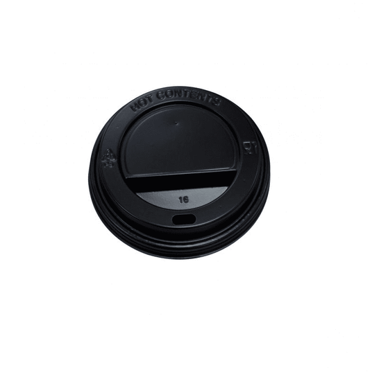80mm black hot cup lids