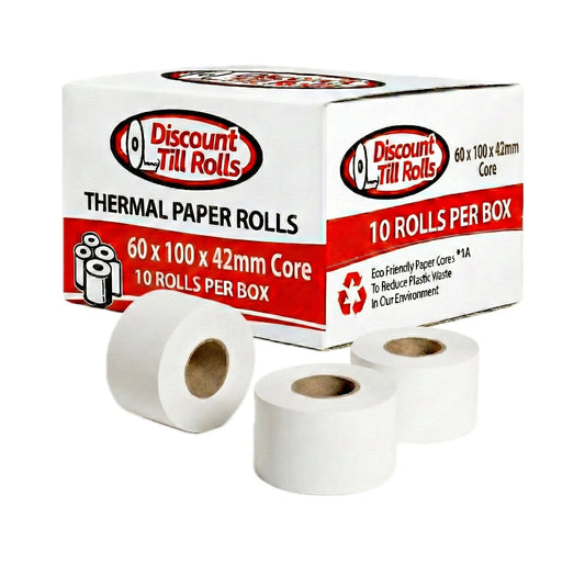 Scale thermal paper rolls on a 42mm core