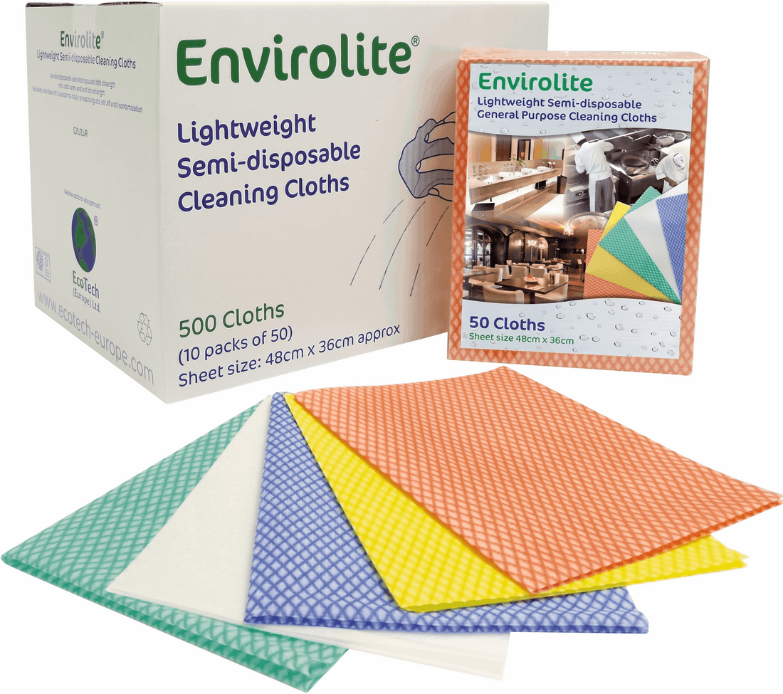 Colour-coded cleaning cloths
