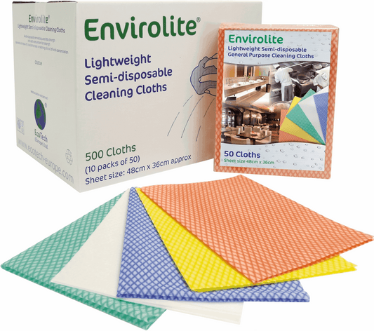 Colour-coded cleaning cloths