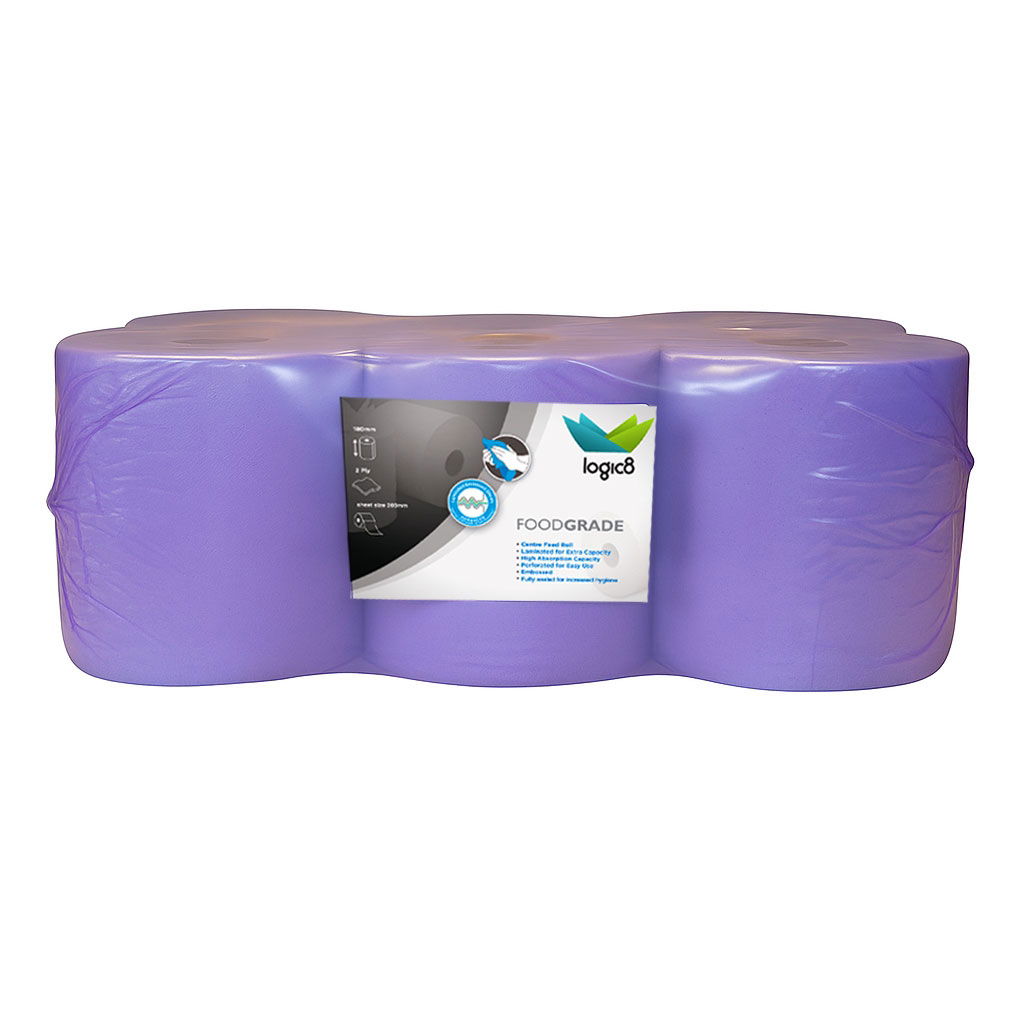 Blue centrefeed roll