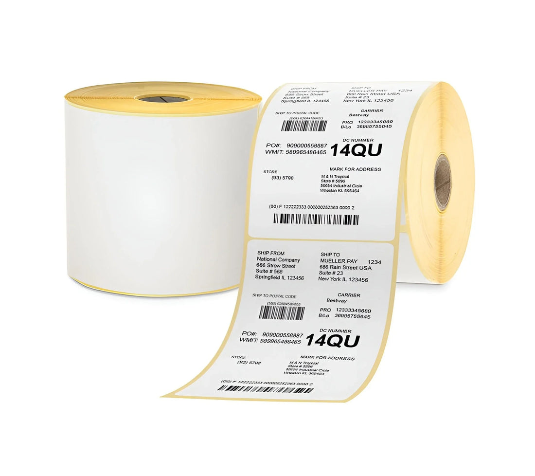 Zebra compatible 102x152mm shipping labels