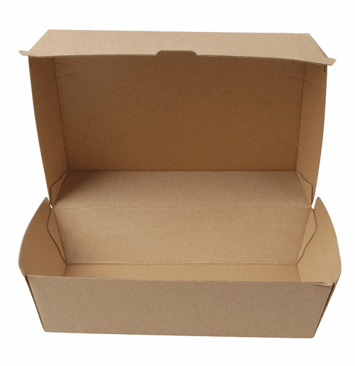 #10 Kraft Clamshell Large Lunch Box HP3 1000ml | 200 Boxes/Pack | Compostable Ireland