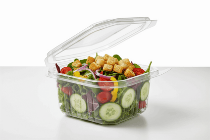 1000cc Octobox Hinged Salad Container with fresh salad