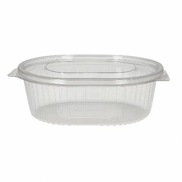 1000cc Oval Hinged Salad Containers rPET | 400 Pack | FREE Ireland Delivery