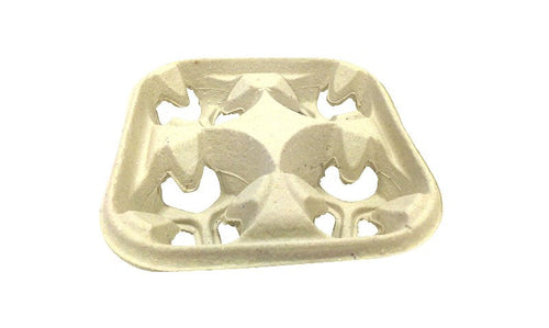 4 Cup Carrier Pulp | Biodegradable Drink Tray | 220 Per Case | FREE Ireland Delivery