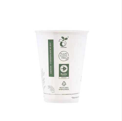 7oz White Greenspirit Aqueous Paper Vending Cups | Compostable | 20x50 Pack | FREE Ireland Delivery