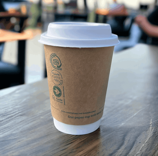 12oz Aqueous DW Hot Cups | Plastic-Free Kraft Greenspirit