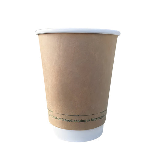 8oz Eco Coffee Cups Ireland – Truly Compostable Greenspirit Aqueous Double Wall | 500 Pack