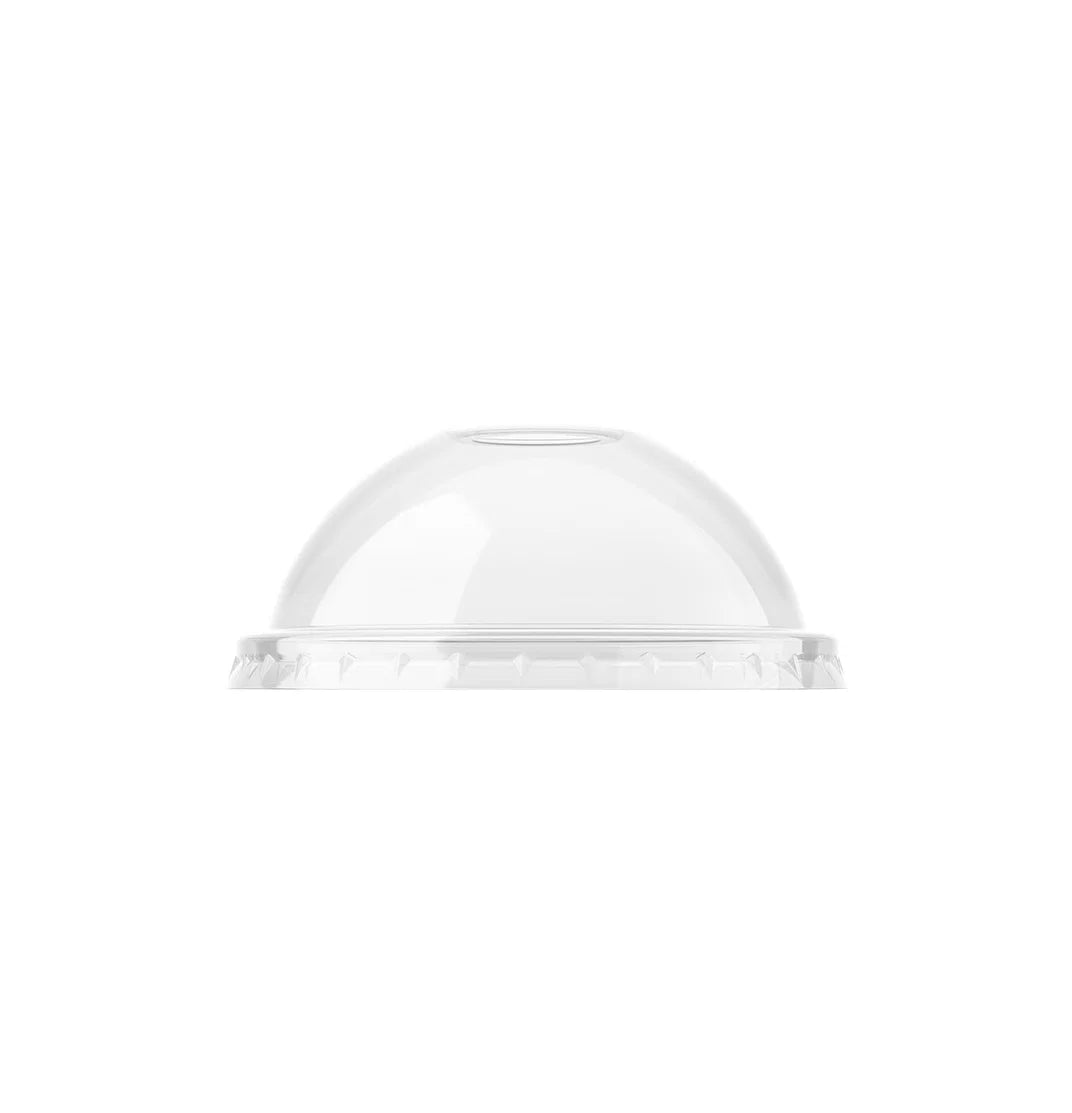 95mm rPET Dome Lid with Straw Slot (JC4) — Case of 1000