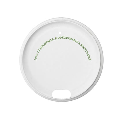 Sustainable 8oz Coffee Lids – 80mm Plastic-Free Paper