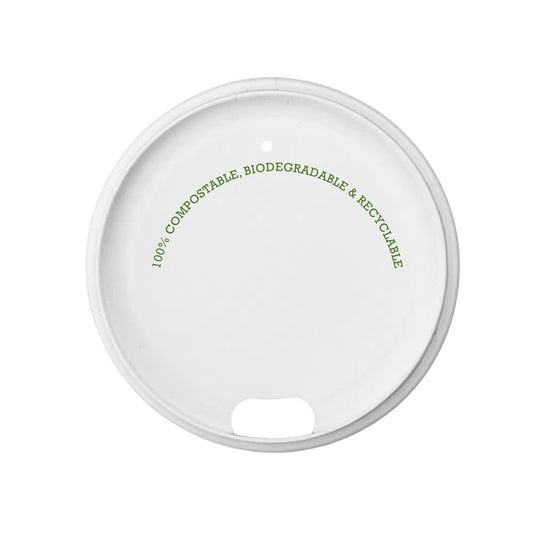 Sustainable 8oz Coffee Lids – 80mm Plastic-Free Paper