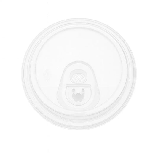 95mm RPET Cater Juice Dual Sip & Straw Lid on a white background