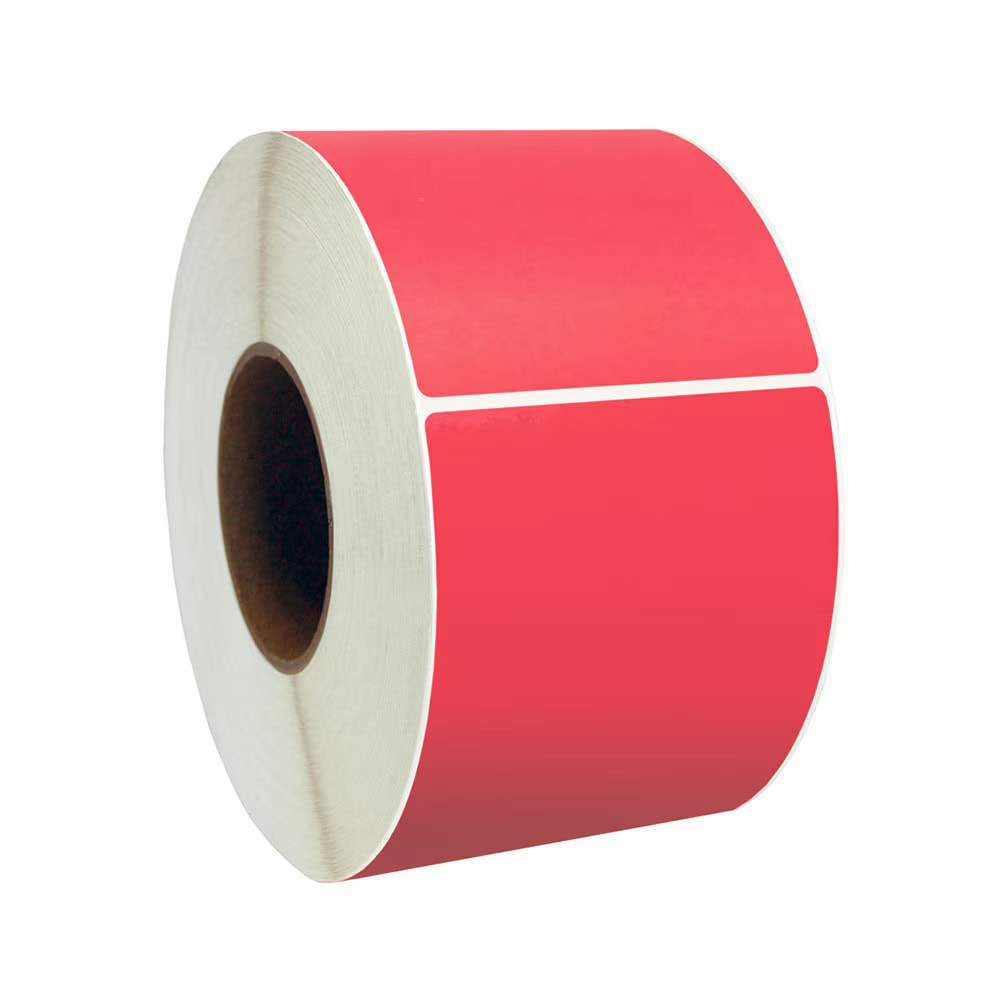 102x152mm Premium Red Labels for Shipping | Couriers | Logistics