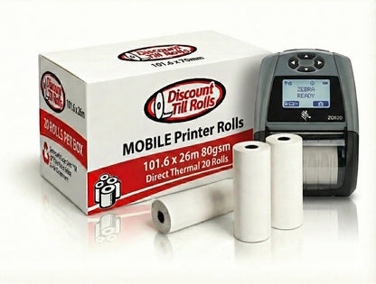 Zebra ZQ520 Thermal Paper Rolls (20 Rolls) - Free Delivery