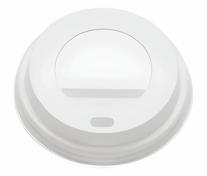 Reliable White 12/16oz Compostable Hot Cup Lids 90mm - Hassle-Free Sipping