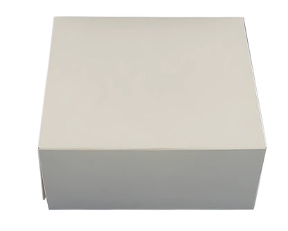 White Cake Box 12x12x4" on a white background