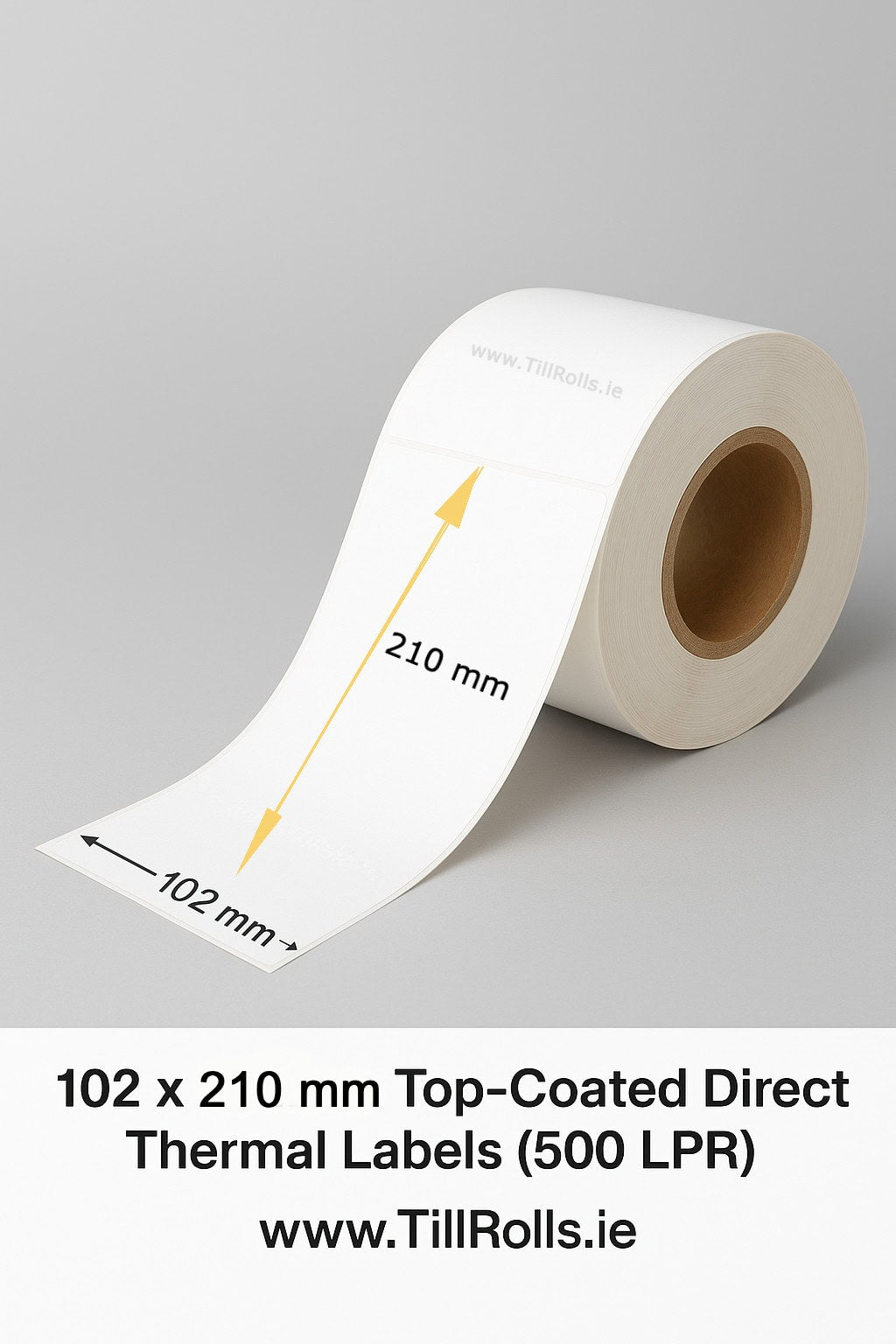 Zebra-Compatible Labels - 102x210x25mm Thermal Paper