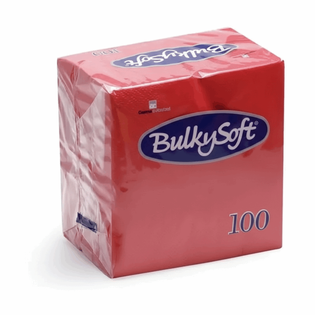 Bulkysoft 33x33cm 2ply 4fold Lunch Napkins | 2000 Pack | FREE Ireland Delivery
