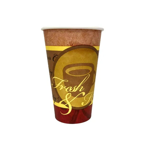 16oz Fresh & Hot Single Wall Hot Cups – 1000 Pack | Disposable Hot Drink Cups Ireland