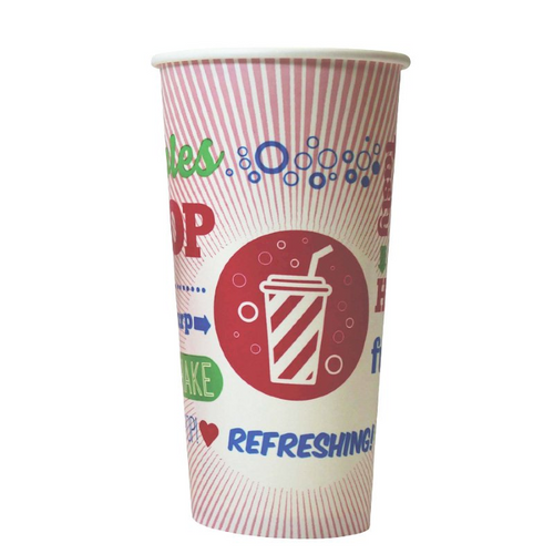 22oz Chill Cold Paper Cup PE Lined | 650ml | 1000 Pack | FREE Ireland Delivery