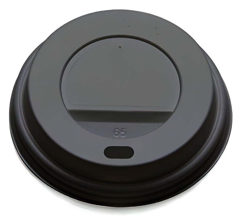 Black 90mm Hot Cup Lids | 12/16oz | 1000 Pack | FREE Ireland Delivery