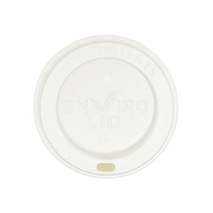 Greenspirit 80mm White Compostable Hot Cup Lids | 8oz | 1000 Pack | FREE Ireland Delivery