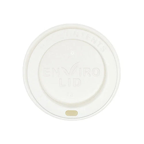 Greenspirit 80mm White Compostable Hot Cup Lids | 8oz | 1000 Pack | FREE Ireland Delivery