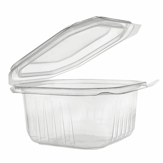 Octoboxes Salad Hinged Containers 1000cc (300ct) - Recycled Plastic