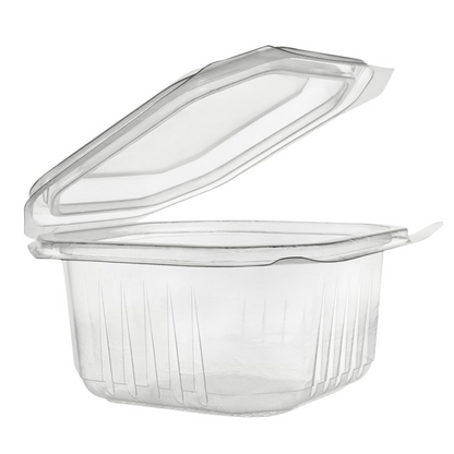 Octoboxes Salad Hinged Containers 1000cc (300ct) - Recycled Plastic