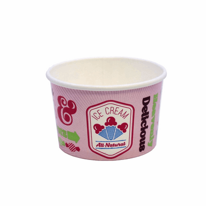a single 4oz chill ice cream tub on a white background
