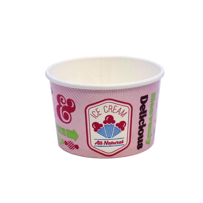 a single 4oz chill ice cream tub on a white background