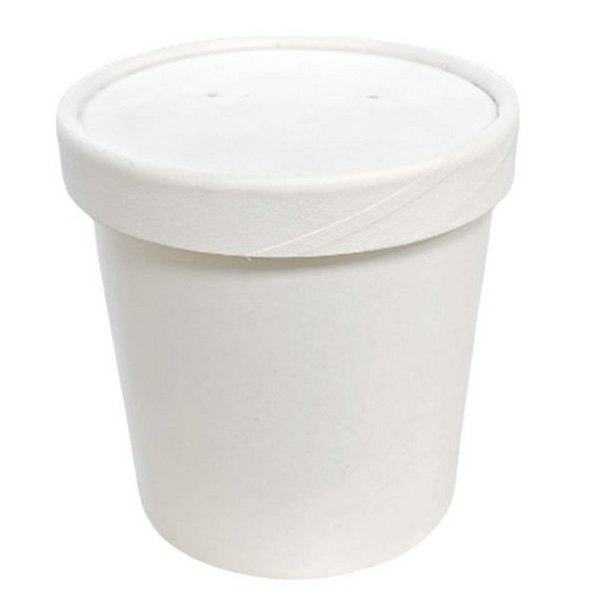 12oz Soup Container & Paper Lid | Leak-Proof, Premium Quality