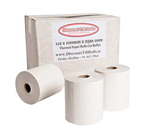 112 x 100 BPA Free Thermal Rolls - High-Quality, Eco-Friendly Receipt Paper for Your Business