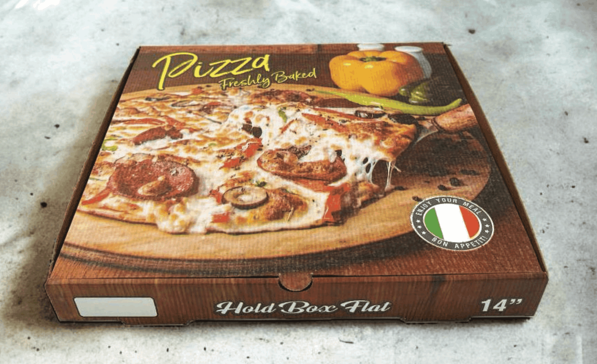 Premium 14" Freshly Baked Pizza Boxes - Free Ireland Delivery