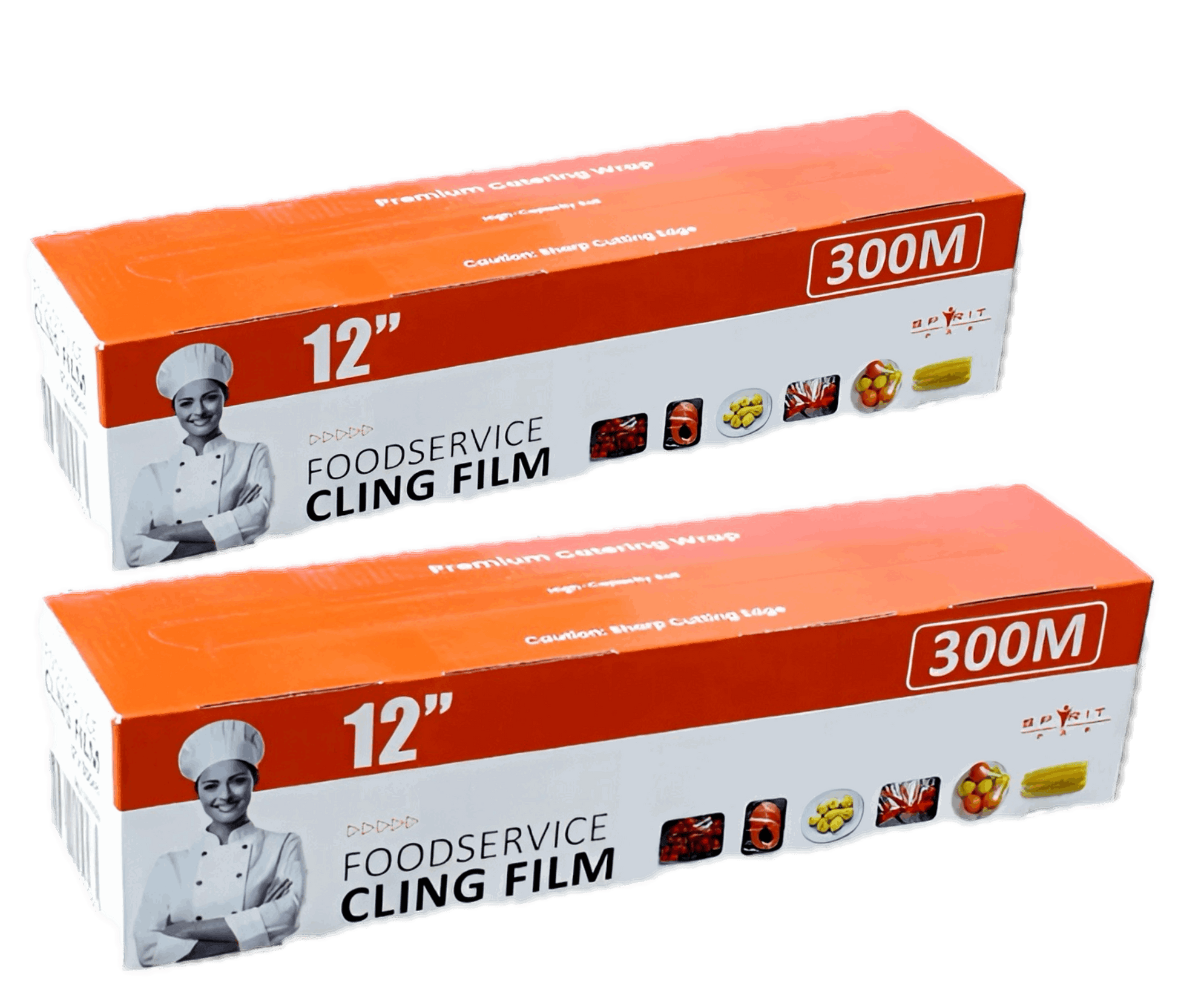12" Catering Cling Film 300m – 6 Rolls Per Case | Bulk Cling Film for Irish Kitchens