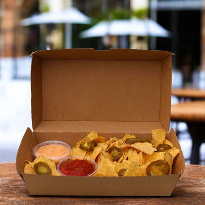 #10 Kraft Clamshell Large Lunch Box HP3 1000ml | 200 Boxes/Pack | Compostable Ireland