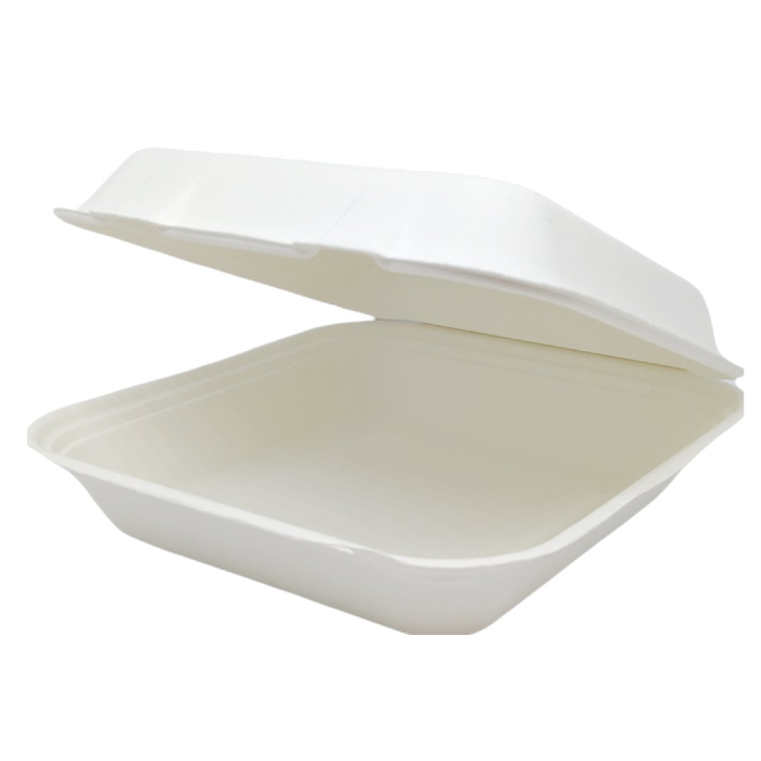 8" Bagasse Meal Box - 250 Per Pack  | Discount Till Rolls 