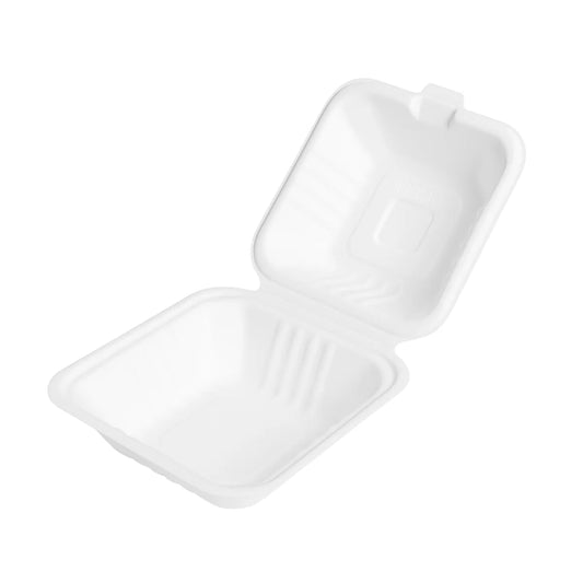 Bagasse Burger Box | Eco-Friendly, Microwaveable, Freezable & Compostable