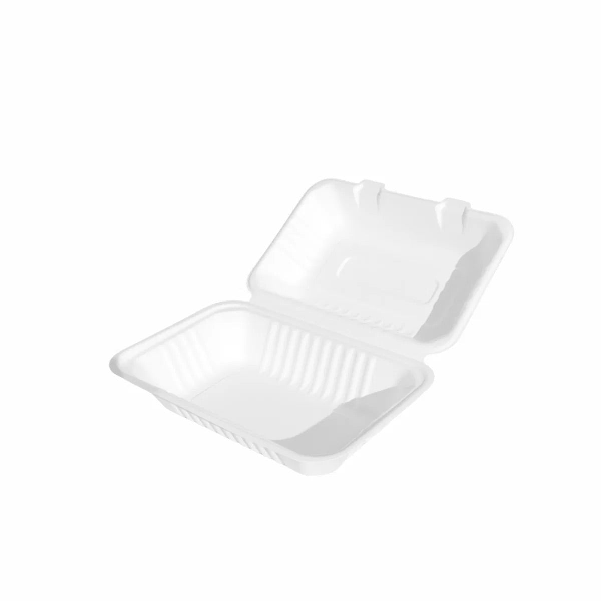 8"x8" Bagasse Meal Box HP4 on a white background