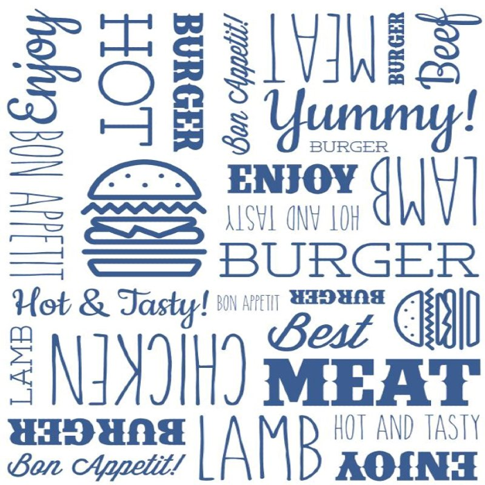 Blue Burger Paper Wrap | Burger Wrapping Paper | Hamburger Paper Sheets