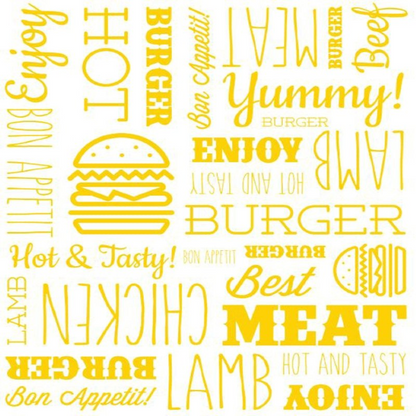 Yellow Burger Paper Wrap | Burger Wrapping Paper | Hamburger Paper Sheets