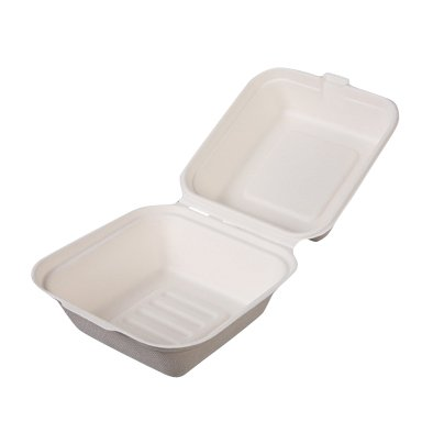 6" Bagasse Burger Box | Compostable Takeaway Containers Ireland (400/Case)