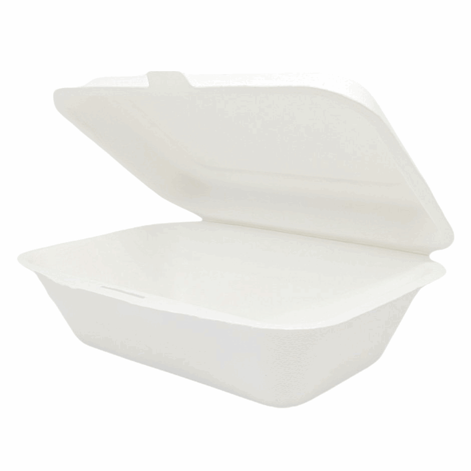 7x5" Bagasse Meal Box - 600 Per Pack | Discount Till Rolls