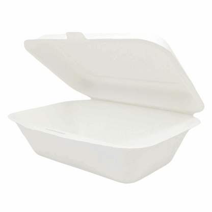 7x5" Bagasse Meal Box - 600 Per Pack | Discount Till Rolls