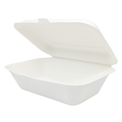 7x5" Bagasse Meal Box - 600 Per Pack | Discount Till Rolls